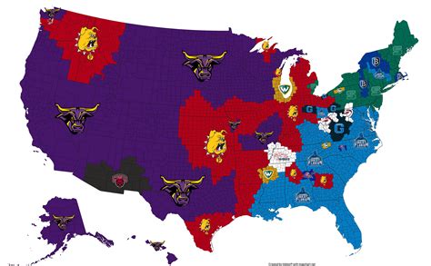 Week 14 Division II CFB Imperialism Map (Quarterfinals) : r/CFB