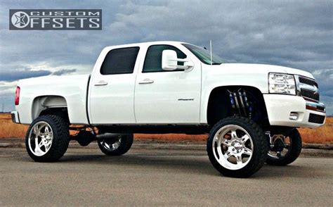 Wheel Offset 2007 Chevrolet Silverado 1500 Super Aggressive 3 Suspension Lift 9 Custom Rims