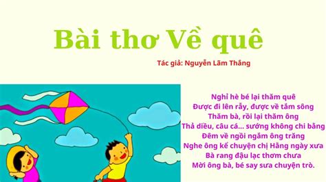 Bài thơ Về Quê | Thơ chủ đề Quê Hương | Đất Nước - Bác Hồ _ Chích Bông LALA Kids - YouTube