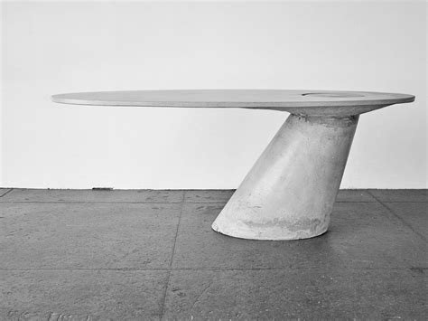 Leaning Table | jamesdewulf.com Concrete Dining Table, Concrete ...