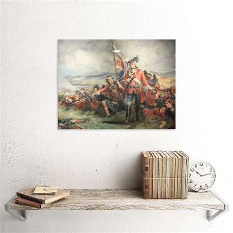 Cumming Black Watch Battle Fontenoy Painting Canvas Wall Art Print ...