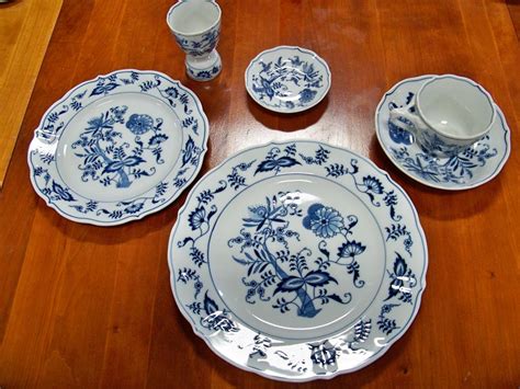 Lot - 56 Piece Set of Blue Danube China