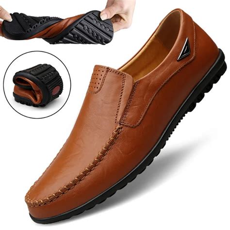 Men Shoes Leather Loafers Casual Shoes Men Flats 2019 Moccasins Soft ...