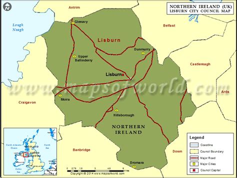 Lisburn Map | Lisburn Northern Ireland Map