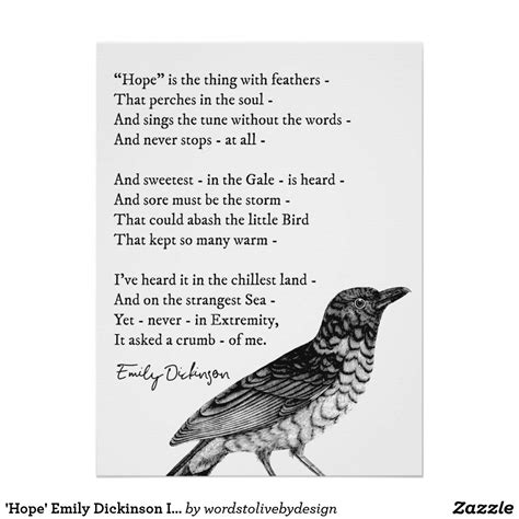 a poem with a bird sitting on top of it