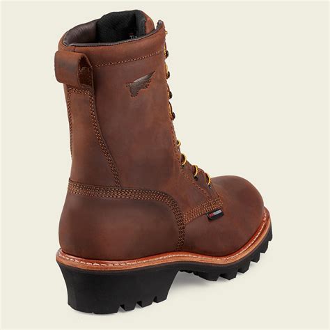 Men's 4417 Electrical Hazard Insulated Waterproof Steel Toe LoggerMax 9-inch Logger Boot | Red ...