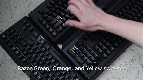 Razer Yellow, Orange, And Green Switches - YouTube