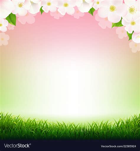 Spring poster with flowers Royalty Free Vector Image