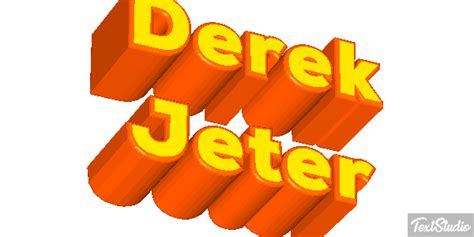 Derek Jeter Celebrity Animated GIF logo designs | TextStudio