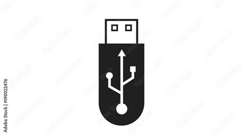 USB icon graphic on a flash drive used for information transfer and storage Stock Illustration ...