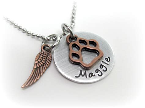 Personalized Dog Memorial Necklace Dog Memorial Jewelry Custom