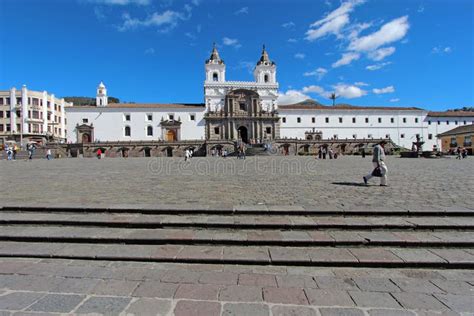 Front Facade of the Church and Convent of San Francisco in Quito ...