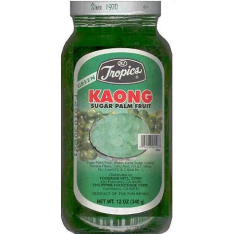 Tropics - Kaong - Palm Fruit in Syrup - Green - 12 OZ – Sukli - Filipino Grocery Online USA