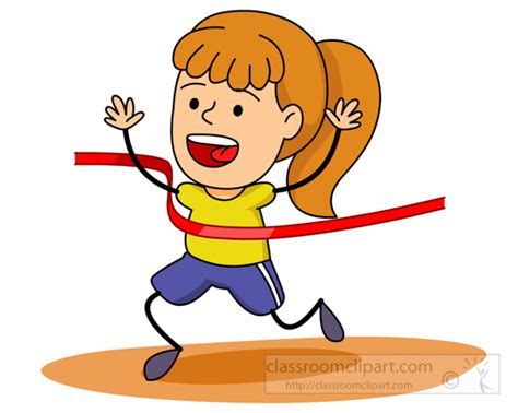 Track and Field Clipart - track-and-field-crossing-finish-line-clipart-6214 - Classroom Clipart