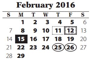 Morton Middle School - School District Instructional Calendar - Omaha Public Schools - 2015-2016