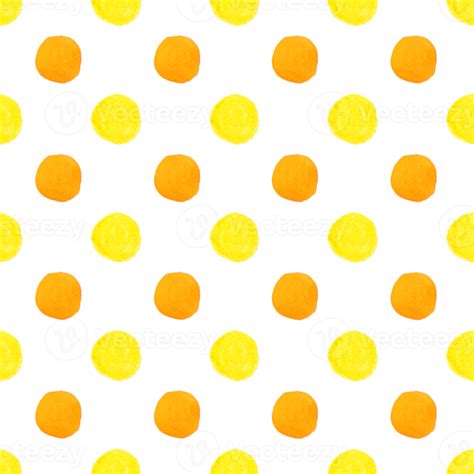 Orange and Yellow Polka dot seamless background, Watercolor 20482844 PNG