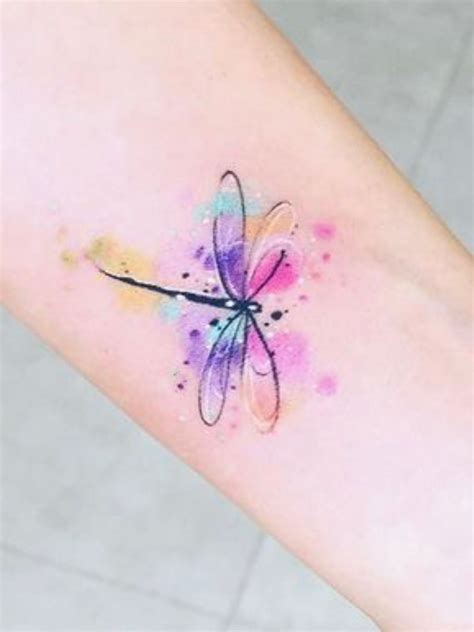 Watercolor Dragonfly Tattoo