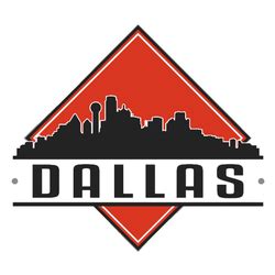 Dallas Texas Skyline Logo Sticker