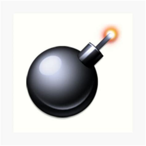 "Bomb Emoji" Art Print for Sale by nojams | Redbubble