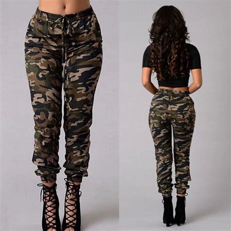 2019 New Stylish Women Camouflage Pants Camo Cargo Joggers Military Army Harem Trousers-in Two ...