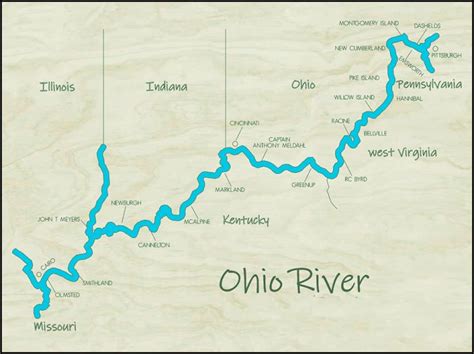 Ohio River Valley Map - Blank World Map