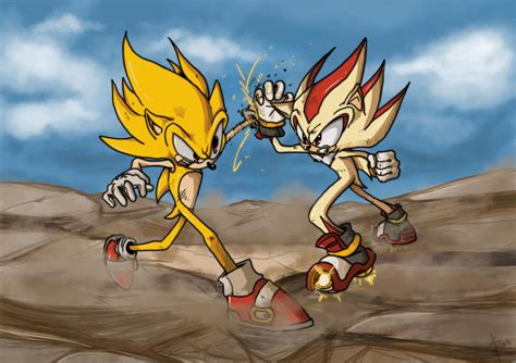 Super Sonic vs Super Shadow by SHADOWPRIME on DeviantArt