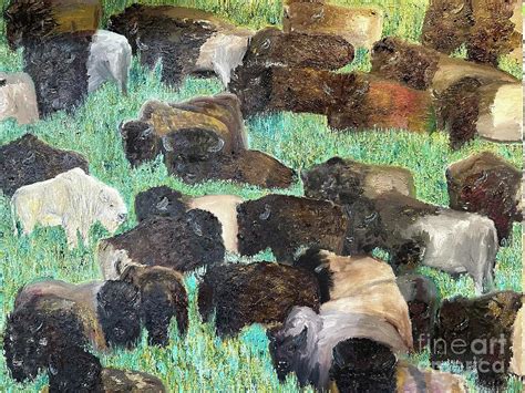 The great white buffalo Painting by Rooster Art - Fine Art America