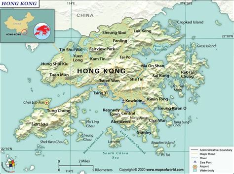 What are the Key Facts of Hong Kong SAR, China? | Hong kong, China map ...