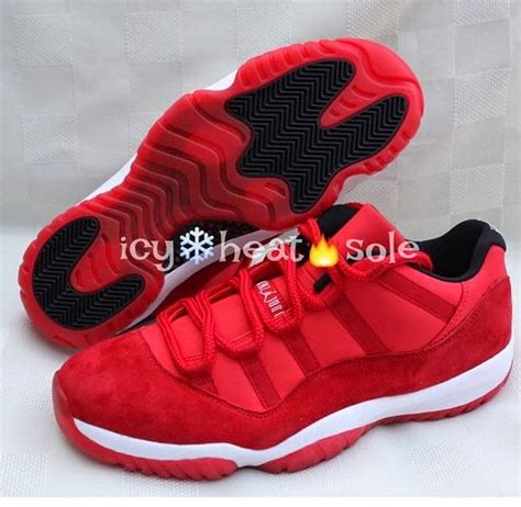 THE SNEAKER ADDICT: Air Jordan 11 Low Red Suede Sample Sneaker ...