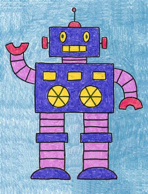 How To Draw Robot Draw An Easy Robot Clip Art Library - vrogue.co