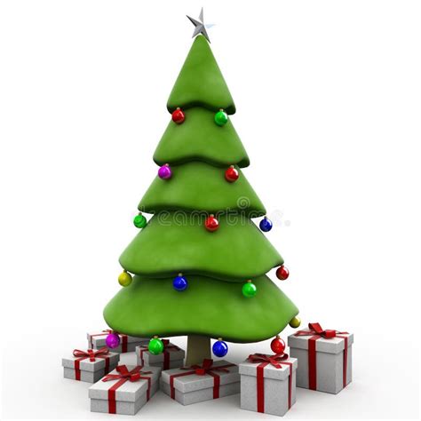 árbol de navidad 3D stock de ilustración. Ilustración de fondo - 16988514