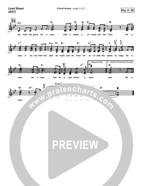 Christ Arose Sheet Music PDF (PraiseCharts / Traditional Hymn) - PraiseCharts