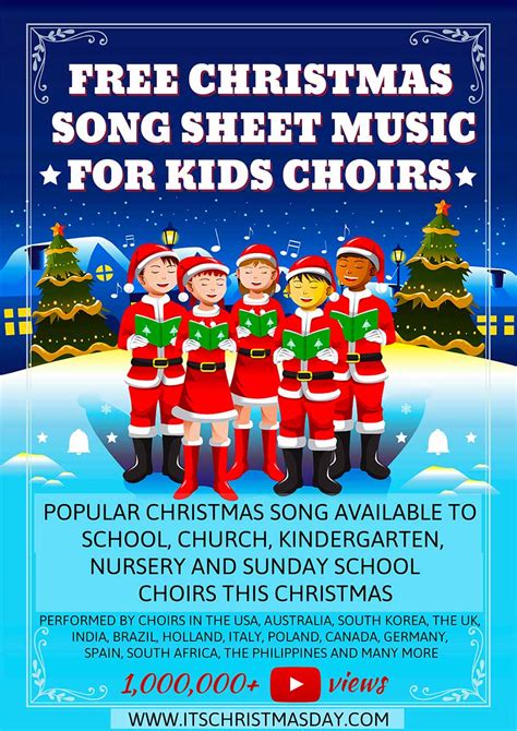 Free Christmas Song Sheet Music and MP3s for Kids Choirs - It's ...