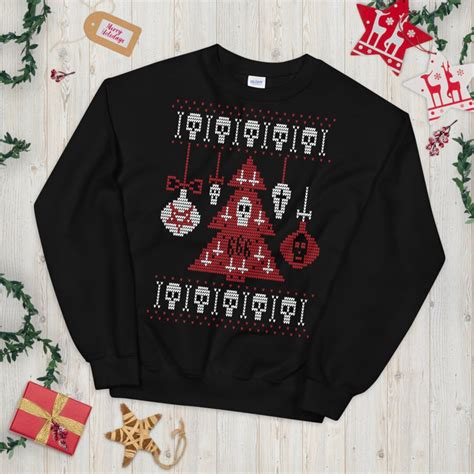 Creepy Ugly Christmas Sweater S-5X Plus Size, Merry Gothmas, Merry ...