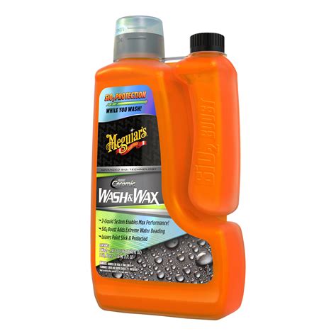 Meguiar's Hybrid Ceramic Wash & Wax – Luxurious Car Wash with Instant Water Beading Protection ...