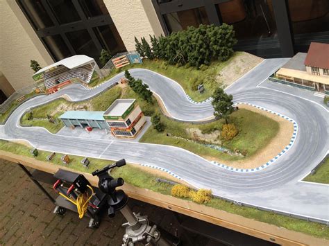 h0 Race Track in true scale with extended scenery | Race track, Slot ...