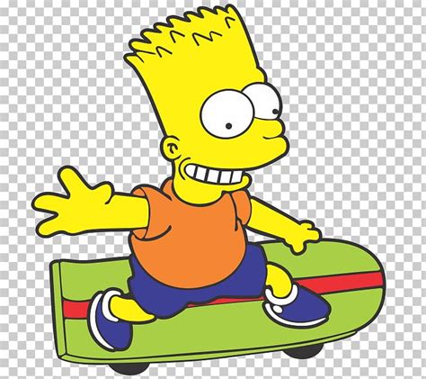 Bart Simpson Lisa Simpson Skateboarding PNG, Clipart, Adhesive, Area ...