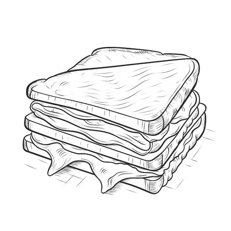 Grilled Cheese Sandwich 17 - Coloring corner