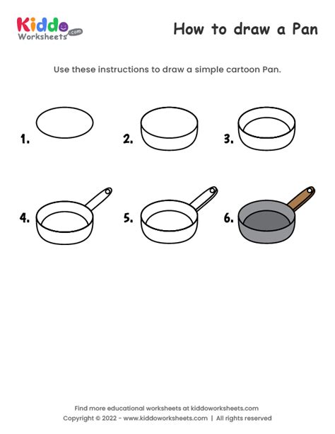 Free Printable How to draw Pan Worksheet - kiddoworksheets