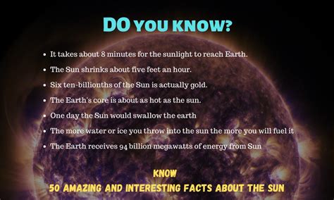 50 Interesting And Amazing Facts About The SUN