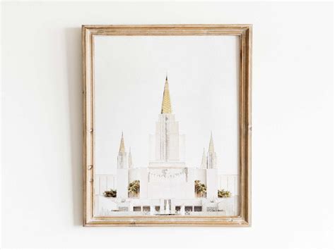 Oakland California Temple Watercolor Print, Photograph Art Print, Home ...