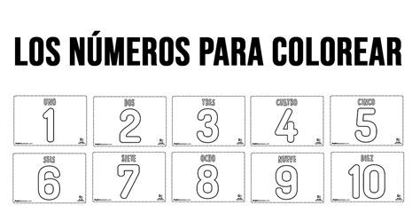 Numeros Para Colorear Del 1 Al 5