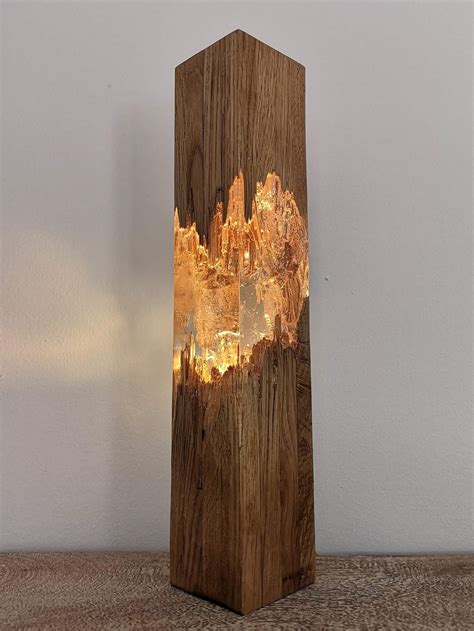 Epoxy wood lamp night lamp resin table decor unique night | Etsy Into ...