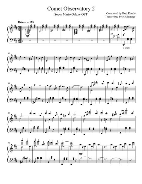 Comet Observatory 2 Sheet music for Piano (Solo) | Musescore.com