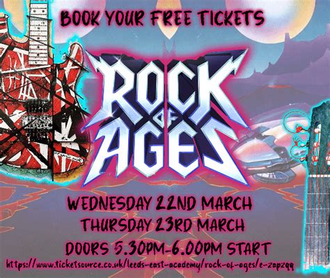 Rock of Ages at Leeds East Academy event tickets from TicketSource