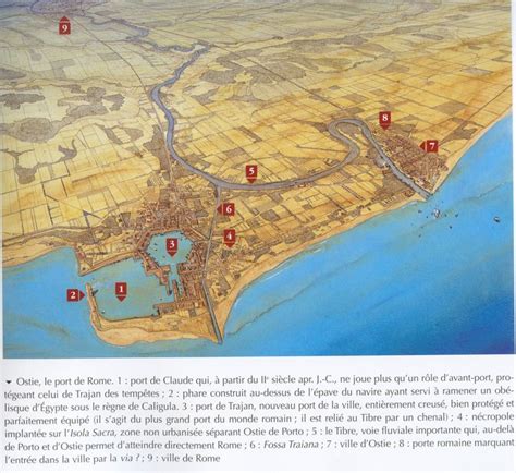 Beautiful reconstruction of both Ostia Antica (right) and the newer ...