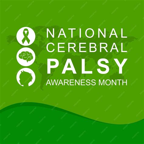 Premium Vector | National cerebral palsy awareness month with map background