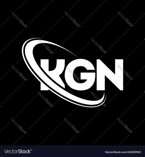 Kgn logo letter letter logo design Royalty Free Vector Image