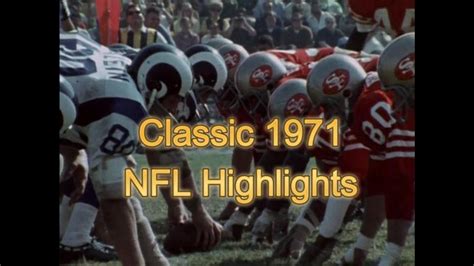 Classic 1971 NFL Highlights(Weeks 5 And 6)