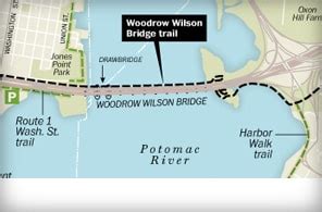 A map of the Woodrow Wilson Bridge trail - The Washington Post